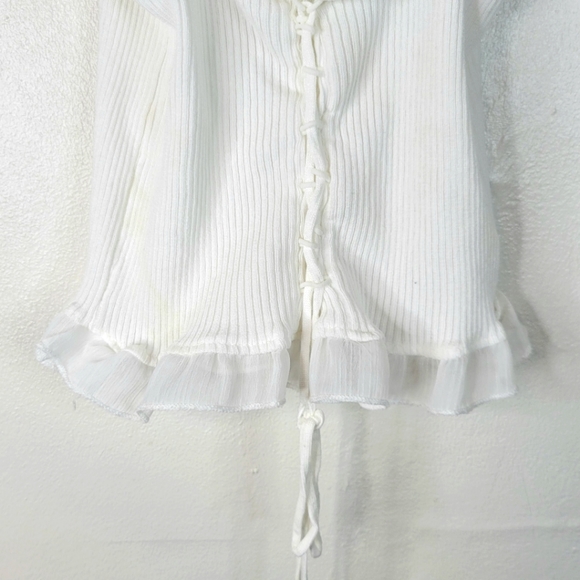 Shein, Womens's White Lace,  Sleeveless Tank Top, Size Medium - Picture 3 of 12